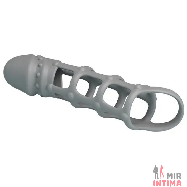 Насадка ажурная Penis Sleeve With Ball Strap - 5 Насадка ажурная Penis Sleeve With Ball Strap - 5