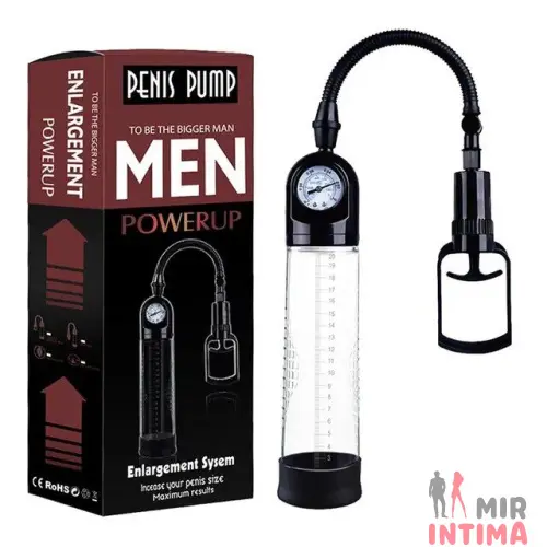 Вакуумная помпа Men Powerup со стрелочным манометром и ручным насосом