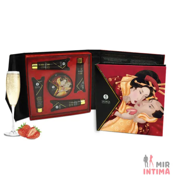 Подарочный набор Shunga GEISHAS SECRETS – Sparkling Strawberry Wine - 4