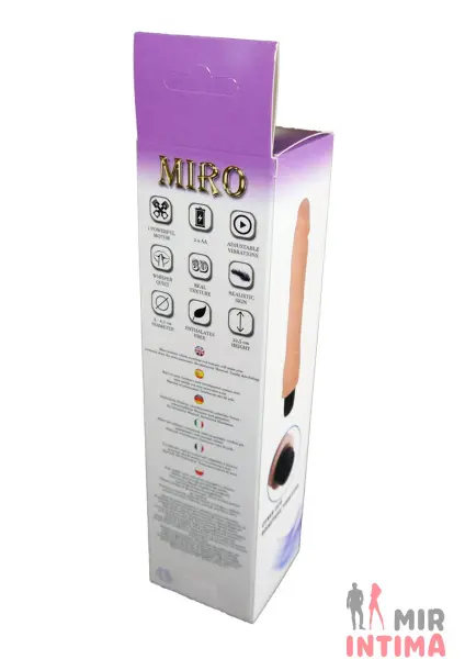 Реалистичный-женский-вибратор-Вибратор BOSS Cyberskin - MIRO, 22,5х4,2 см - 1