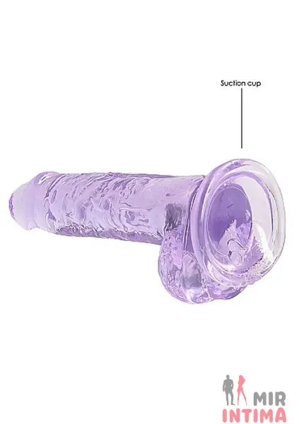 Гелевый фаллоимитатор на присоске REALROCK CRYSTAL CLEAR, 18х3,5 см - 8 Гелевый фаллоимитатор на присоске REALROCK CRYSTAL CLEAR, 18х3,5 см - 8