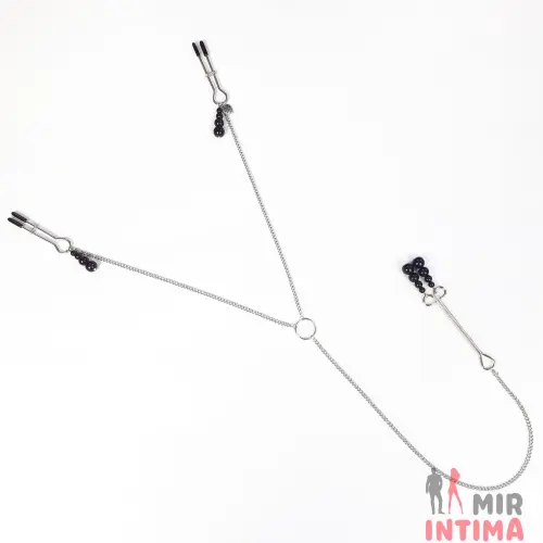 Зажимы для сосков и клитора Art of Sex - Nipple and clit clamps Black Pearl