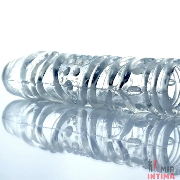Ребристая насадка с выступами Penis Sleeve - 3 Ребристая насадка с выступами Penis Sleeve - 3