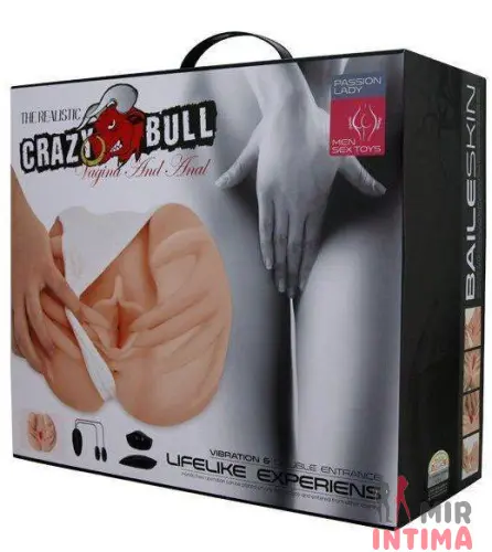 Анально-вагинальный мастурбатор с двойной вибрацией Crazy Bull Анально-вагинальный мастурбатор с двойной вибрацией Crazy Bull