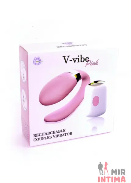 Роскошный стимулятор для пар V-Vibe Pink с ДУ - 9