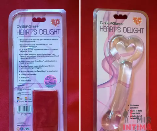 Женский-вибратор-точки-G-Стимулятор TLC® CyberGlass™ Heart's Delight, 18,4х3,2 см