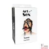 Кляп-маска с силиконовым кольцом Art of Sex - Tamer, Натуральная кожа - 2