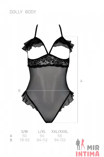 Эротическое боди Passion DOLLY BODY,с открытыми чашками - 3