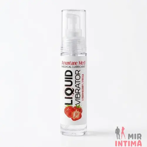 Стимулирующий лубрикант Amoreane Med: Liquid vibrator - Strawberry ( жидкий вибратор ), 10 ml