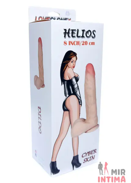 Фаллоимитатор с мошонкой HELIOS-LOVECLONEX 8", 23х4,8 - 1