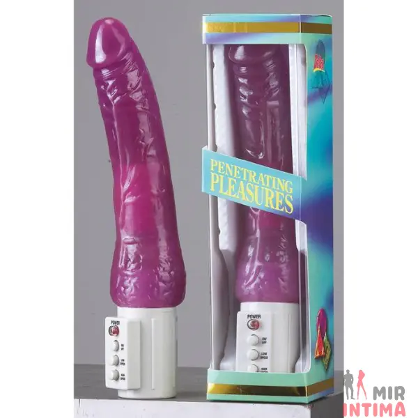 Гелевый-и-силиконовый-женский-вибратор-Вибратор гелевый Purple Power, 19X4 см - 1