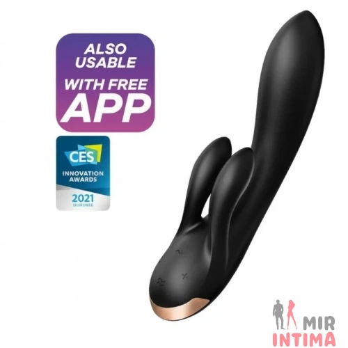 Вибратор Double Flex Connect App черный Вибратор Double Flex Connect App черный