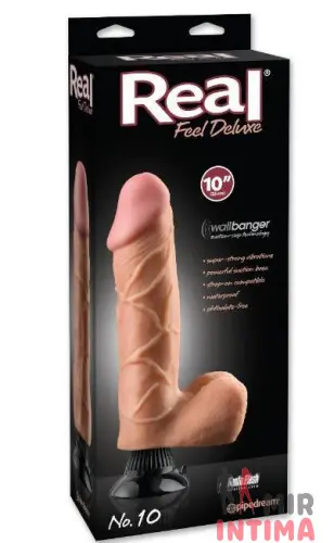 Реалистичный-женский-вибратор-Вибратор из киберкожи Real Feel Deluxe №10, 22,6Х6,2 см