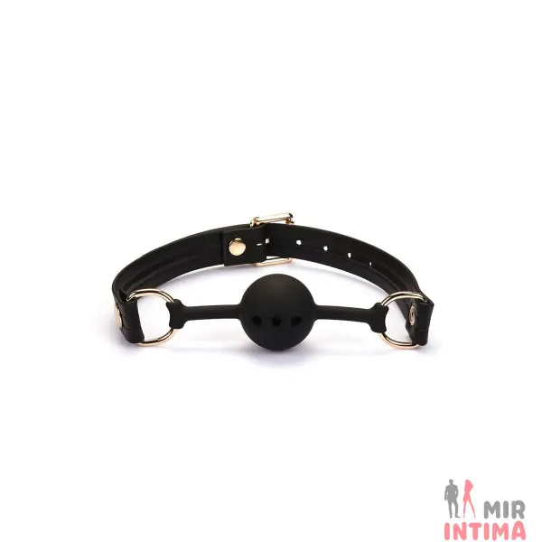 Кляп Liebe Seele Black Organosilicon Ball Gag - 5