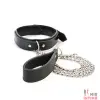 Ошейник с поводком Art of Sex - Emoji Collar with Leash, экокожа - 1