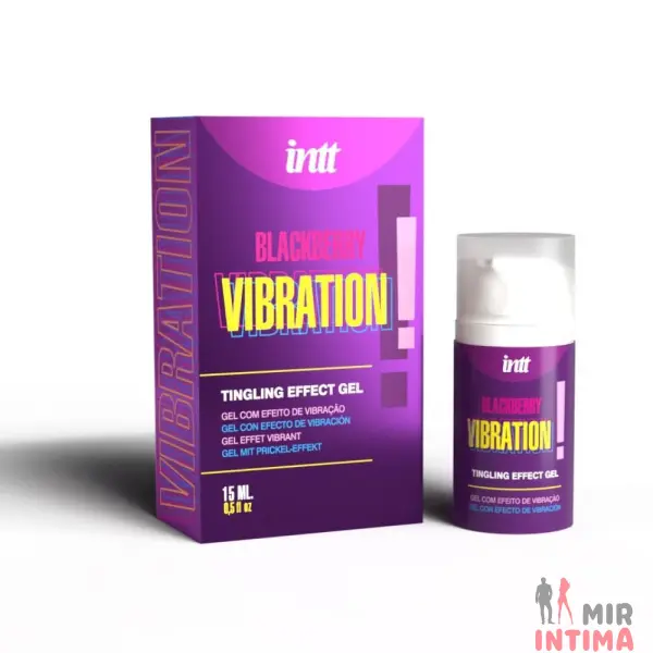 Жидкий вибратор Intt Vibration Blackberry со вкусом ежевики, 15 мл - 1