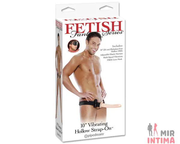 Страпон-фаллопротез с вибрацией Vibrating Hollow Strap-On, 24x5 см - 4 Страпон-фаллопротез с вибрацией Vibrating Hollow Strap-On, 24x5 см - 4