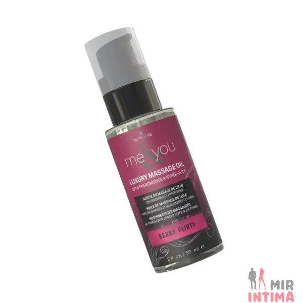 Массажное масло Sensuva Me&You - Berry Flirty (Wild Berries) 59 мл - 3