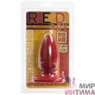 Анальная пробка Red Boy Plug, 12X5 см - 3