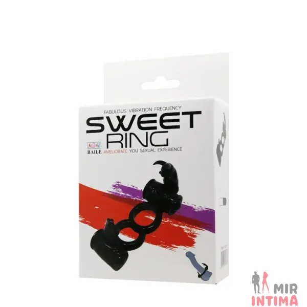 Двойное виброкольцо со стимулятором клитора «Sweet RING» - 7