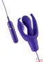 Вибратор тройной Vibrator Venus Trap Triple Silicone Purple, 14 х 3 см
