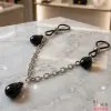 Украшение на соски с утяжелителями Nonpiercing Nipple Chain Jewelry, оникс - 1 Украшение на соски с утяжелителями Nonpiercing Nipple Chain Jewelry, оникс - 1