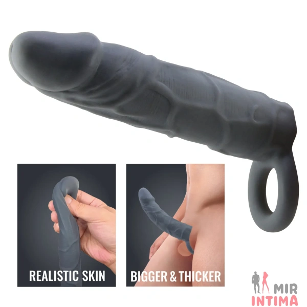 Насадка Pretty Love - Realistic Penis Sleeve, с кольцом - 9 Насадка Pretty Love - Realistic Penis Sleeve, с кольцом - 9