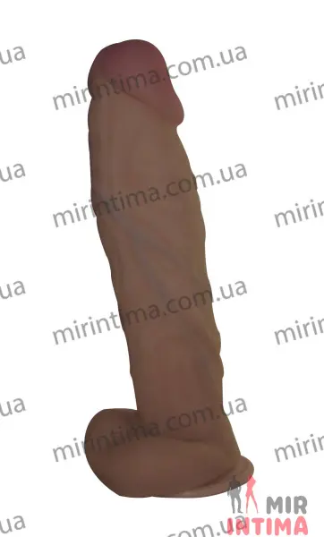 Фаллоимитатор с машонкой EGZO, 22х5,7 см - 1