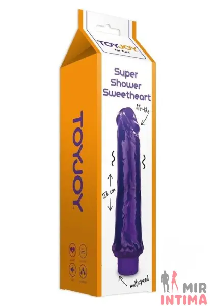 Гелевый-и-силиконовый-женский-вибратор-Вибратор Violet Gelly RealisticToy Joy, 230 х 45 мм - 1