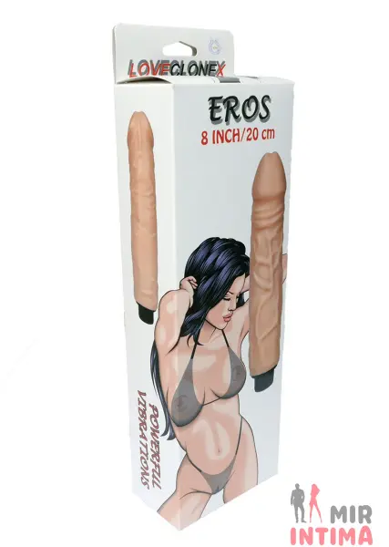 Реалистичный-женский-вибратор-Вибратор EROS-LOVECLONEX 8", 23х4см - 2