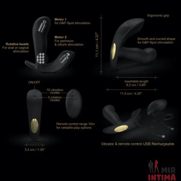 Универсальный вибратор с жемчужным массажем TWIST DELIGHT, 9.3см, силикон - 11