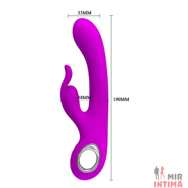 MIBI-014480-Гелевый-и-силиконовый-женский-вибратор - 5 Гелевый-и-силиконовый-женский-вибратор-Вибромассажер с клиторальным отростком «Hot Rabbit» - 5