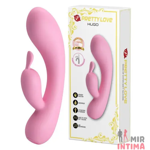 MIBI-014694-Гелевый-и-силиконовый-женский-вибратор Гелевый-и-силиконовый-женский-вибратор-Перезаряжаемый вибростимулятор PRETTY LOVE – Hugo