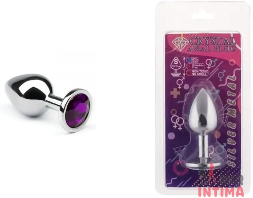 Анальный плаг Silver Amethyst S