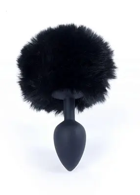 Силиконовая анальная пробка Bunny Tail, 6,5х2,7 см - 7