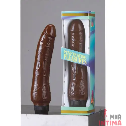 Гелевый-и-силиконовый-женский-вибратор-Вибратор Jellybrown, гелевый, 19X4 см