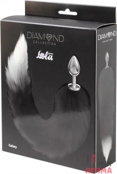 Металлическая пробка с пушистым хвостом Diamond Galaxy - 3