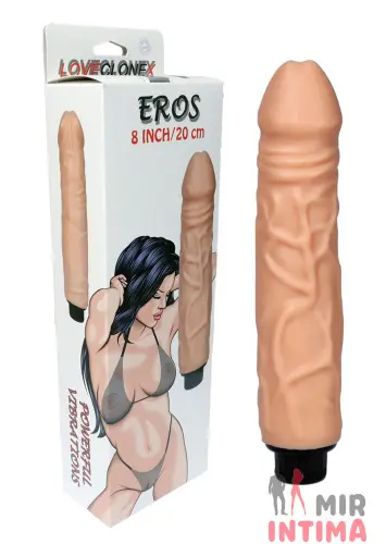 Реалистичный-женский-вибратор-Вибратор EROS-LOVECLONEX 8", 23х4см