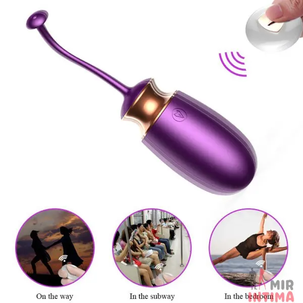 Женская-вибропуля-Виброяйцо с ДУ и функцией подогрева «Vibrating Silicone Love EGG» - 1