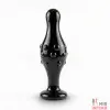 Стеклянный стимулятор Glass Romance Black, 11,3х3,7см