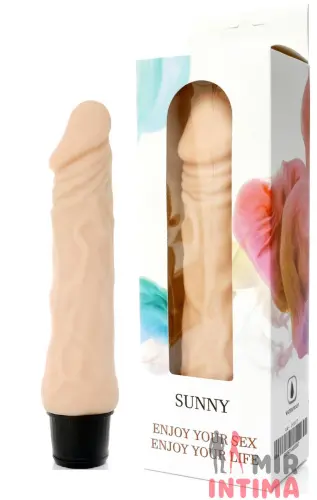 Реалистичный-женский-вибратор-Вибратор от BOSS с режимами вибрации из Cyberskin SUNNY, 20,5х4,5 см