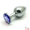Анальная пробка с камнем под Swarovski, 8,5X3 см - 4