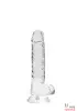Фаллоимитатор с мошонкой Dildo REALROCK прозрачный 19х7,4см Фаллоимитатор с мошонкой Dildo REALROCK прозрачный 19х7,4см
