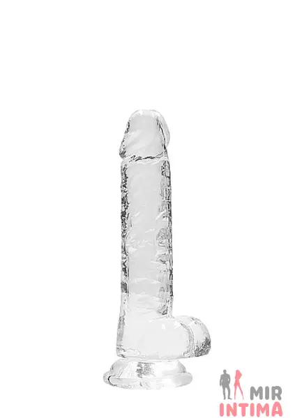 Фаллоимитатор с мошонкой Dildo REALROCK прозрачный 19х7,4см Фаллоимитатор с мошонкой Dildo REALROCK прозрачный 19х7,4см