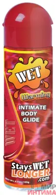 Лубрикант WET Warming Body Glide, с разогревающим эффектом, 100 мл