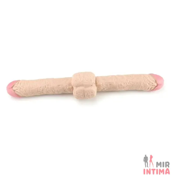 Двойной фаллоимитатор Natural Double Dildo, 40х4 см - 2