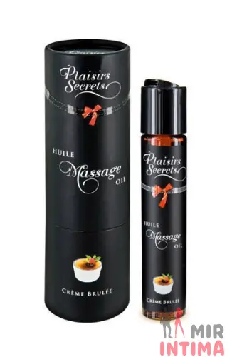 Массажное масло Plaisirs Secrets Creme Brulee с афродизиаками съедобное, подарочная упаковка, 59 мл
