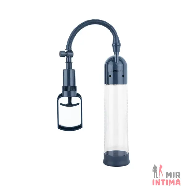 Вакуумная помпа для пениса Boners Penispump With Pressure Gauge - 4