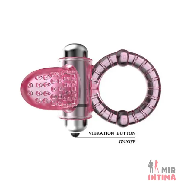 Эрекционное виброкольцо с язычком «Sweet Vibration Ring» - 5