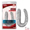 Двойной фаллос Dixie Normous Silver, 17х3см